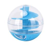 Leftwei Boule Distributrice de Friandises pour Chat, Jouet Interactif pour Alimentation Lente et Stimulation Mentale pour Chats et Chatons, Plastique, 1 Paquet (Blue)