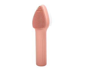 Leftwei Brosse Nettoyante pour le Visage en Silicone, Double Face, Exfoliante Douce, pour Routine Quotidienne de Soins de la Peau, Rose, 1 unité