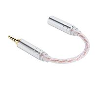 Leftwei Câble Adaptateur Mâle vers Femelle pour Un Transfert de Son Clair, Connexion Portable de 2,5 Mm pour ZX300A HiFiman, 14 Cm en Cuivre sans Oxygène (2,5 mâle symétrique 3, Femelle stéréo)