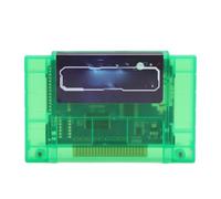 Leftwei Cartouche de Jeu Rétro Compatible avec la Console SNES 16 Bits, 900 Jeux en 1, Carte Mémoire 8 Go, Verte