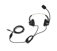 Leftwei Casque de Service Client, Casque Téléphonique Filaire Binaural à Réduction de Bruit, Casques de Service Client avec Communication Claire, Idéal pour les Téléphones VOIP, le Bureau et le Centre