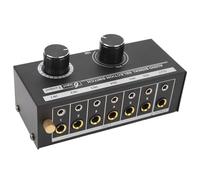 Leftwei Commutateur Audio 6 Entrées 1 Sortie, Sélecteur de Signal Audio 6 en 1 avec Interface Plaquée Or, pour Téléphone, Ordinateur et Appareils