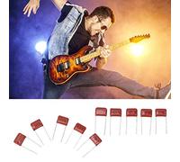 Leftwei Condensateurs de tonalité de Guitare électrique 10 Pièces Rouge foncé 630V Mod Essentiel pour les Guitaristes Basses