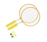 Leftwei Ensemble de Raquettes de Badminton pour Enfants, Poignée Souple et Confortable, Cordage serré pour Un Contrôle amélioré et Une Coordination œil-Main, pour Enfants (Yellow)