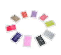 Leftwei Ensemble de Tampons Encreurs Artisanaux 24 Couleurs pour Projets Artistiques de Bricolage, Idéal pour le Scrapbooking et les Mariages, Encre Imperméable Non Toxique dans des Boîtes de 7,1 X