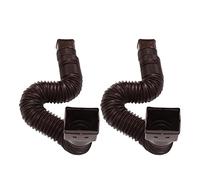Leftwei Extensions de Descente Pluviale Tuyau de Gouttière Flexible et Extensible pour Un Drainage Efficace des Eaux de Pluie Convient à Diverses Conditions Matériau ABS Durable (Brown)