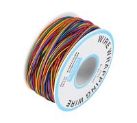Leftwei Fils de Raccordement en Cuivre étamé 8 Fils 30 AWG, Câble isolé Multicolore de 250 M de 0,6 Mm, Ensemble de Cavaliers de Bobine en Plastique avec Connexion Facile, Idéal pour le Soudage et