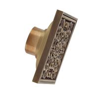 Leftwei Grille de Couvercle de Drain de Douche en Laiton Antique de 10 Cm avec Conception de Filtre pour Drain de Sol de Salle de Bain, Crépine de Vidange pour Cuisine et Salle de Bain (Fleur de