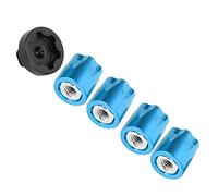 Leftwei Jante Enjoliveur Écrou M4, Compatible avec Voitures RC 1/10 1/8, | Protection sécurisée du moyeu, alliage d\'aluminium, accessoires de mise à niveau des chenilles métalliques