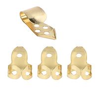 Leftwei Jeu de Médiators en Métal pour Guitare, 3 Index et 1 Médiator, Accessoires D'instruments de Musique Légers pour Débutants et Professionnels (GOLD)