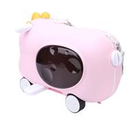 Leftwei Kids Ride on Suitcase pour Voyage en Avion, Bagage à Main (Pink) | Fonction scooter pliable, plastique résistant aux chocs, bagages roulants pour garçons et filles