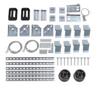 Leftwei Kit de Mise au Point de Porte de Garage en Acier Inoxydable, Support de Porte Plus Fluide, Rouleau de Roue, Charnière de Câble Métallique, Support Rouleau Supérieur Réglable