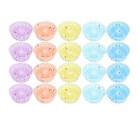 Leftwei Lot de 20 Moules à Pâtisserie Réutilisables en Silicone, Petit Moule à Gâteau, Mini Supports à Cupcakes avec Design Antiadhésif, Idéal pour les Cupcakes, Muffins et Beignets (Ensemble de fils)