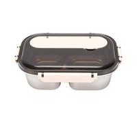 Leftwei Lunch Box Inox 304 1200ml 2 Compartiments | Récipient Alimentaire, Matériau de qualité 304, Double Joint, Repas Séparés, Passe au -ondes, Utilisation étudiante et
