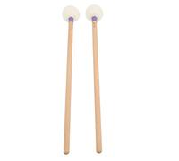 Leftwei Maillets de Timbale, 2 Pièces Maillet de Tambour Tête en Feutre Maillets de Grosse Caisse, de Percussion avec Manche en Bois Antidérapant, Idéal pour Jouer (PURPLE)