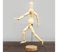 Leftwei Mannequin de Dessin, Mannequin Humain en Bois, Modèle d'artiste Flexible avec Base Mobile, Idéal pour le Dessin, la Peinture, la Photographie et l'animation Stop Motion, 13 Cm (Environ 13cm)