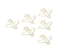 Leftwei Mini Avion Trombones pour Bureau, Maison et école | Attaches décoratives en métal, finition galvanisée antirouille, petits marque-pages portables, doré