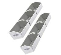 Leftwei Organisateurs de Placard avec Poignées, 6 Grands Paniers de Rangement Trapézoïdaux en Tissu pour étagères, Cubes de Rangement Pliables pour Vêtements, Chaussettes, Serviettes, Jouets, Gain