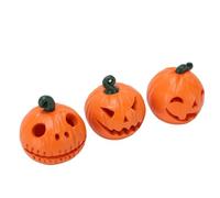 Leftwei Ornement Tête de Citrouille, Bougeoir en Résine 3 Pièces (3PCS) | Décor D’Halloween, Résine Durable, Base Plate Stable, Décor de Table, Manteau de Cheminée, Petites Lumières LED