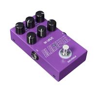 Leftwei Pédale de Retard, Pédale de Guitare 9 Effets avec Processeur de Signal Numérique, Bouton de Commande pour Time Feedback Mix MOD, Boîtier en Métal Violet
