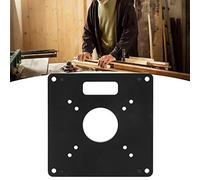 Leftwei Planche à Rabat en Aluminium usiné CNC 6061 pour Machine à Découper, Plaque de Base de Routeur, Accessoire de Quincaillerie pour le Travail du Bois avec Vérin de Nivellement à 4 Coins, Idéal