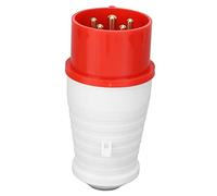 Leftwei Prise Industrielle IP44 étanche, Connecteur de Prise CEE à 5 Broches pour Caravanes de Camping 16A 220-380V Rouge (Tête masculine HR-015)