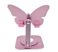 Leftwei Support pour Téléphone Portable, Support de Bureau Réglable en Forme de Papillon avec Patin Antidérapant en Silicone, Conception Pliable pour la Maison et Les Voyages (1PC)