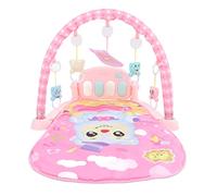 Leftwei Tapis de Jeu de Gymnastique pour bébé avec Jouets Interactifs et Piano pour bébé, Matériau rembourré Sûr, 30,3 X 21,7 Pouces (PINK)