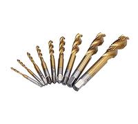Leftwei Tarauds à Cannelure Hélicoïdale de Haute qualité pour Filetage, Ensemble HSS Durable avec Revêtement Ti, 9 Tailles M2-M12, Idéal pour les Projets de Bricolage