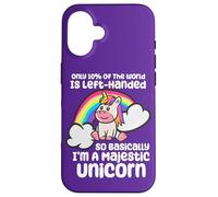 Lefty Citation Only 10% of The World is Left Handed Unicorn Coque pour iPhone 16