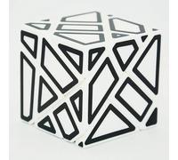 Lefun-FangCun mesurost Cube,Puzzle Magique,Étrange Forme,Autocollant Creux,SpeedCube,Jouets,3x3,6cm - Type WhiteBaseHollowBlack