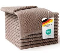 LEFUNDA® Lot de 10 Torchons de Cuisine Vaisselle De Qualité Supérieure 100% Coton, 220 GSM, Très Doux et Super Absorbant, Facile à Laver, 50x70cm (Brun, 10)
