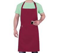 LEFUNDA® Tablier de cuisine, Étanche avec 3 Poches, Tablier de Barbecue Réglable avec de Longues Lanières, Chef Tablier pour Homme Femme,BBQ,Restaurant,Café, Pâtisserie,Jardin,Serveurs,Serveuse,école