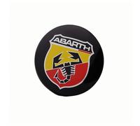 LEFUVR 4 Pièces Cache-moyeux Autocollants pour Abarth 595 Esseesse 2018, Enjoliveurs Autocollant avec Emblème Capuchons Centre Roue,60mm-A
