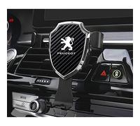 LEFUVR Support Telephone Voiture pour Peugeot 208 2019-, Porte Telephone Voiture Grille Aération 360° Rotatif et sans Griffe,BL-ack