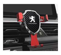 LEFUVR Support Telephone Voiture pour Peugeot Rifter Standard 2021 2022 2023 2024, Porte Telephone Voiture Grille Aération 360° Rotatif et sans Griffe,Red