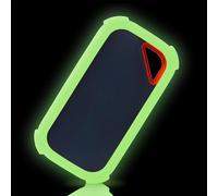 LEFXMOPHY Coque E81 compatible avec SanDisk Extreme PRO portable SSD V2 SDSSDE81 nouvelle génération, protection en silicone souple vert qui brille dans le noir (ne convient pas aux anciennes générations)