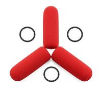 LEFXMOPHY Lot de 3 protections anti-pop rouges pour micro David Clark M7A, M-4 / M-7 / H10 / H20 /DC PRO-X2 / PRO-2 / DC ONE-X ENC Casque Aviation Microphone de rechange