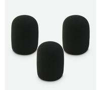 LEFXMOPHY Pare-brise pour micro sans fil portable Uiversal UHF, double microphone karaoké sans fil, filtre anti-pop en mousse, lot de 3, noir
