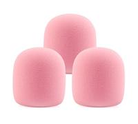 LEFXMOPHY SM58 Lot de 3 housses en mousse pour microphone vocal Shure SM58 SM48 Rose