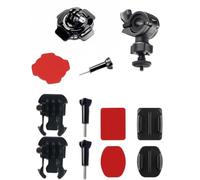 LEFZUR 12 en 1 Kit Accessoires Caméra d'Action, Support Casque Flexible et Support Guidon Compatible avec GoPro,Insta,DJI,Fixation Adhésive pour Casque, Vélo, Surfaces Planes et Courbes