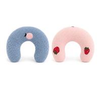 LEFZUR 2 Pièces Coussins à la Valériane pour Chats avec Herbe à Chat, Coussin Apaisant et Relaxant pour Soulager le Stress, Doudou Moelleux en Bleu et Rose pour Chat et Chien