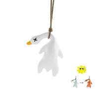 LEFZUR Canard Oscillant pour Voiture avec Transformation UV, Canard Blanc Devient Canard Laqué au Soleil, Décoration Amusante pour Rétroviseur, Accessoire Auto Original et Déco d'Intérieur