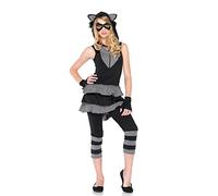 Leg Avenue 20 4 pièces Junior avec Rocking Raton Laveur, Femme Costume Carnaval