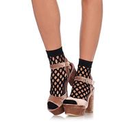 Leg Avenue 3042 Socquettes en Résille Ovale Noir Taille Unique 36-40