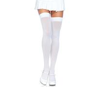 Leg Avenue 6672Q Bas Opaques en Nylon Blanc Grande Taille Eur 44-48