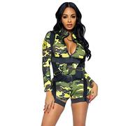 Leg Avenue 85292x-24708 Goin' Commando Costume, 1x-2x, Camo Adult Sized, Multi, 2X