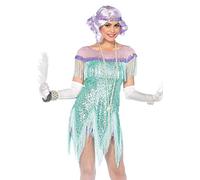 Leg Avenue 85568 Aqua Rugissant 20 Fox-Trot Flirt Ensemble de Costume Fancy (Taille M/UK 10-12, 2 pièces)