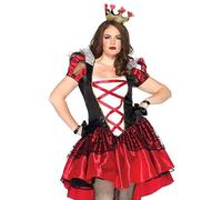 Leg Avenue - 86166x08011 - Déguisement pour Enfant - Modèle 86166x - Costume Taille Plus Royal Red Queen - 1x-2x - Noir/Rouge