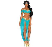 Leg Avenue 86662-03803 Aladdin, costumes de princesse Disney, taille adulte, uni, bleu, taille L